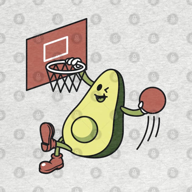 Avocado Playing Basketball by quilimo